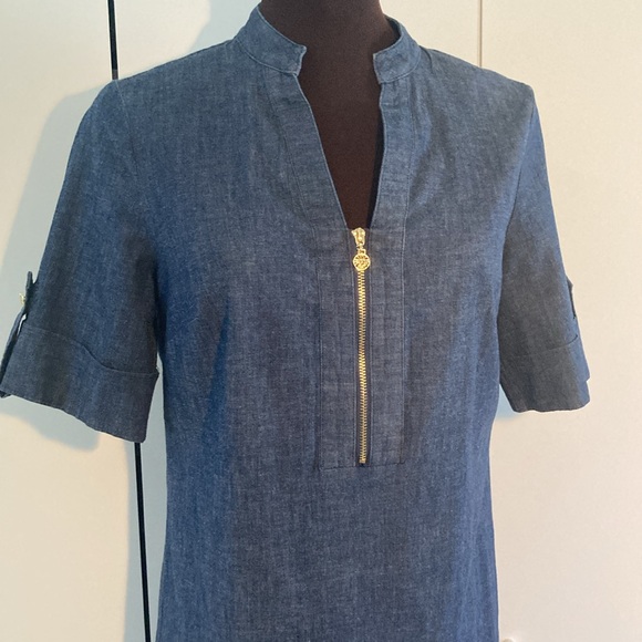 Anne Klein Steffi short sleeves denim dress 4 - Picture 4 of 15